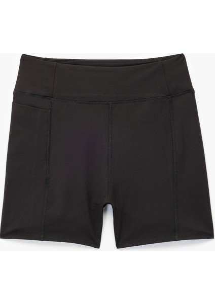 Cepli Dikiş Detaylı Slim Fit Biker Spor Tayt