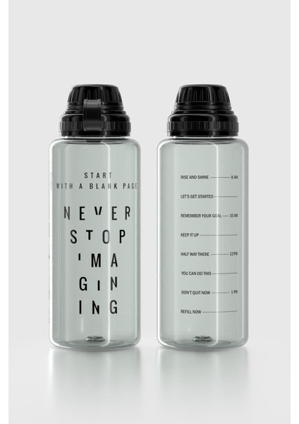 Ege Yazı Desenli 1000 ml Tritan Matara 912141 Siyah fiyatları