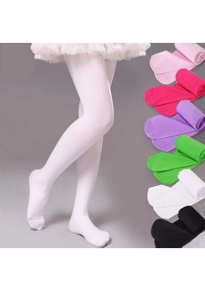 Çocuk Külotlu Okul Bale Dans Çorabı Pamuklu Düz Desensiz 2 Adet fiyatları