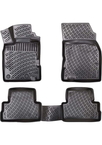 Renault Megane 4 Sedan 2016-2023 Araca Özel Üretim 3D Havuzlu Paspas