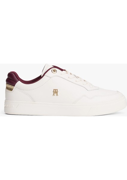 Yükseltilmiş Kort Stili Kadın Sneaker FW0FW08680YBH