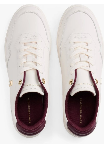 Yükseltilmiş Kort Stili Kadın Sneaker FW0FW08680YBH