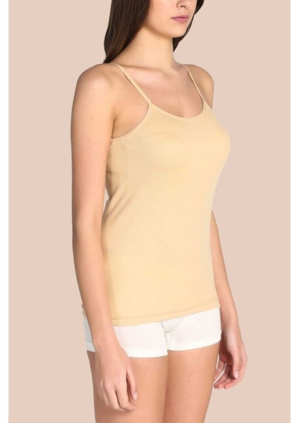 Kadın Ribana Esnek Yapılı Ip Askılı Atlet TKD0135 12'li Avantajlı Süper Paket