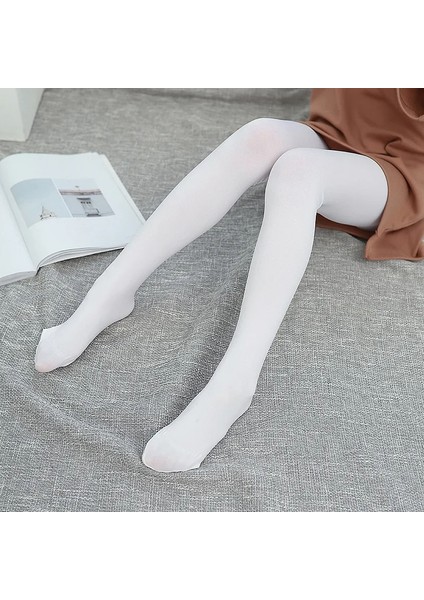 Çocuk Külotlu Okul Bale Dans Çorabı Pamuklu Düz Desensiz 2 Adet