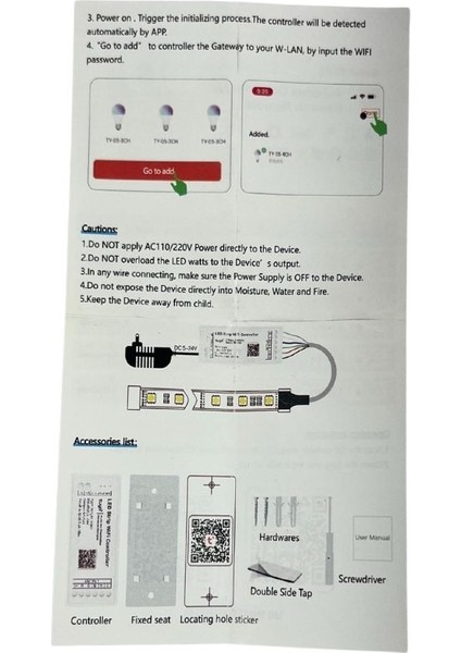Tuya Destekli Wifi Kontrollü Rgb Şerit LED Kontrol Devresi 5-24V modelleri