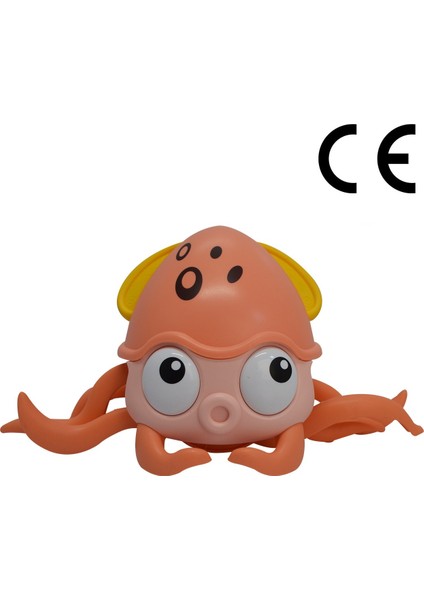 Emeklemeye Yardımcı, Müzik Açma Kapatma Fonksiyonlu, Usb Şarjlı, Sensörlü Sevimli Ahtapot Oyuncak