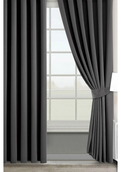 %100 Işık Geçirmez Blackout Antrasit Pilesiz Perde