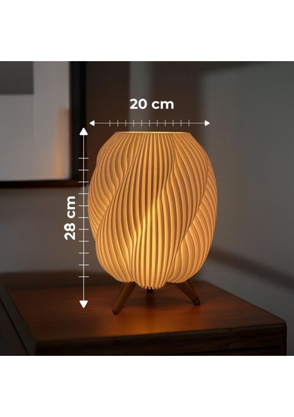 Charis Lightning Spiral Şık Dekoratif Masa Lambası - LED Gece Lambası indirimleri