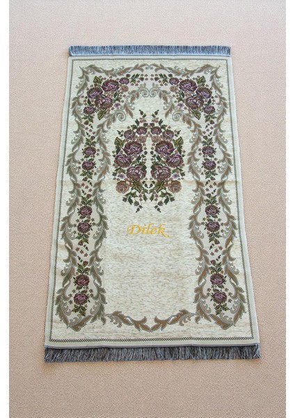 Sandıklı Kişiye Özel Isimli Seccade Seti - Hediyelik Kadife Kaplı Kuranı Kerim Seti - Beyaz indirimleri