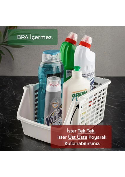 4'lü Set Üst Üste Eklenebilir Banyo Mutfak Rafı - Mutfak Düzenleyici fiyatları