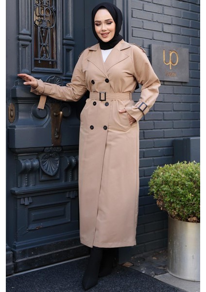 Bisküvi Tesettür Trençkot 26413BS