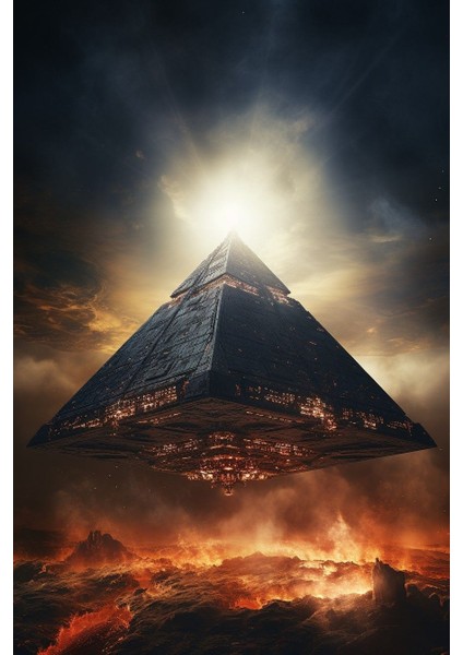 Uçan Mısır Piramidi Ev Duvar Salon Güzellik Salonu Ofis Dükkan Dekarasyon Kanvas Tablo fiyatları