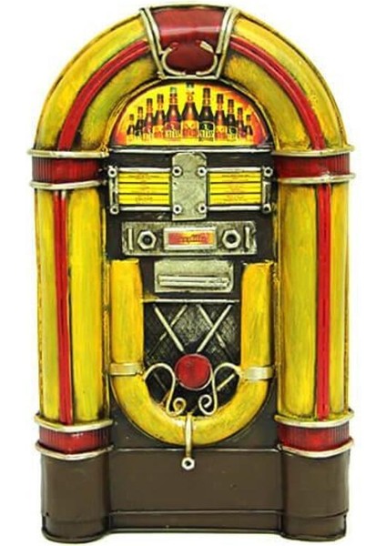 Dekoratif Metal Müzik Kutusu Kumbara Vintage Hediyelik