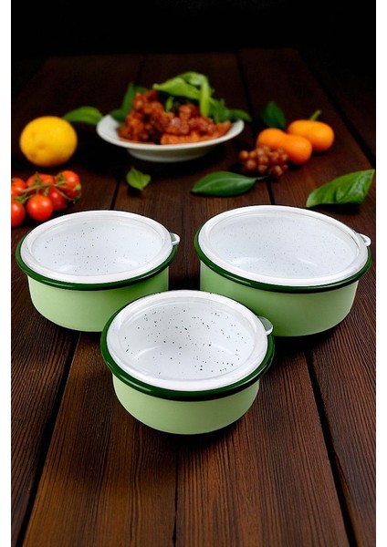 14 - 16 - 18 No Emaye Saklama Kabı 3 Lü fiyatları