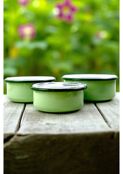 14 - 16 - 18 No Emaye Saklama Kabı 3 Lü indirimleri