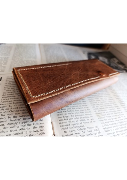 Crazy Gerçek Deri Tamamen El Emeği Özel Kalemleriniz Için Kalemlik Kalemkutu (8*18CM ) 771A