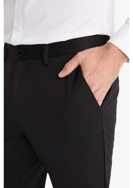 T6317 Siyah Jogger Fit Cepli Esnek Kumaş Düz Paça Pantolon indirimleri
