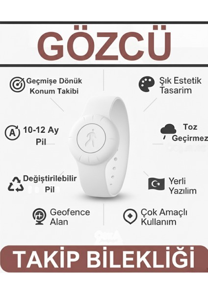 Takip Bilekliği Android Ios Destekli Gps Konum Takibi Alzheimer Çocuk Yaşlı Geçmişe Dönük Takip Cihazı Saati Bileklik 23CM (5-10 Dakika Aralıklı Sinyal Alır) fiyatları