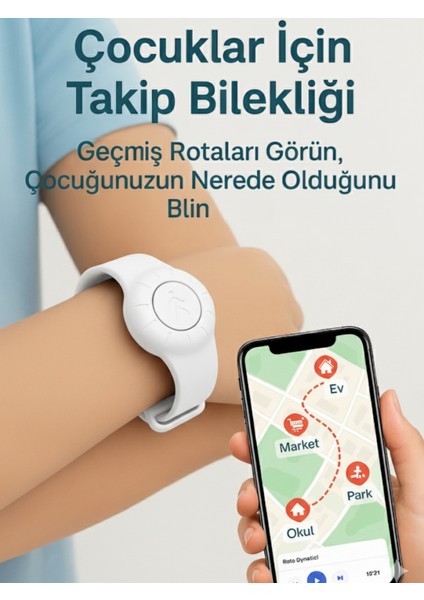 Takip Bilekliği Android Ios Destekli Gps Konum Takibi Alzheimer Çocuk Yaşlı Geçmişe Dönük Takip Cihazı Saati Bileklik 23CM (5-10 Dakika Aralıklı Sinyal Alır) modelleri
