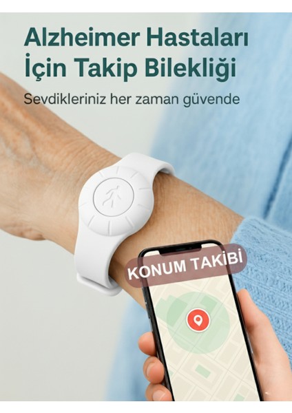 Takip Bilekliği Android Ios Destekli Gps Konum Takibi Alzheimer Çocuk Yaşlı Geçmişe Dönük Takip Cihazı Saati Bileklik 23CM (5-10 Dakika Aralıklı Sinyal Alır) fırsatları