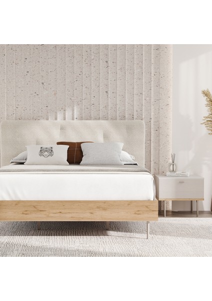 Cante Başlıklı Karyola 2'li Set - Krem fiyatları