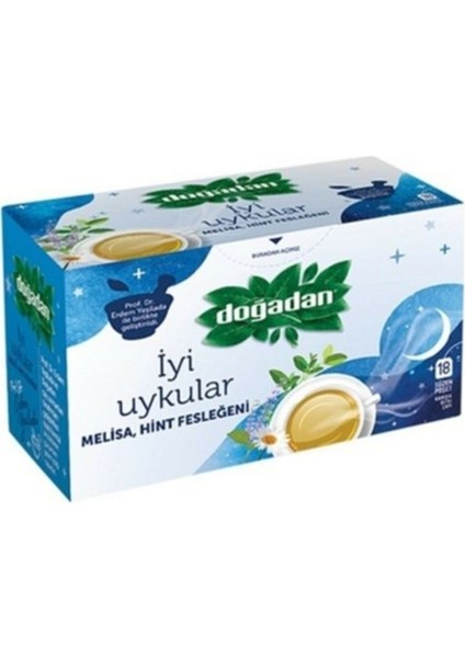 İyi Uykular Bitki Çayı 18'li – Melisa ve Hint Fesleğen Karışımı, %100 Doğal Katkısız, Ferahlatıcı ve Rahatlatıcı fiyatları