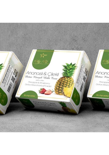 Ananas ve Çilek Aromalı Bitki Çayı 30'lu 120 g – Yeşil Çay ve Süper Gıda Karışımı, Vitamin-Mineral Takviyesi, Gün Boyu Enerji fırsatları