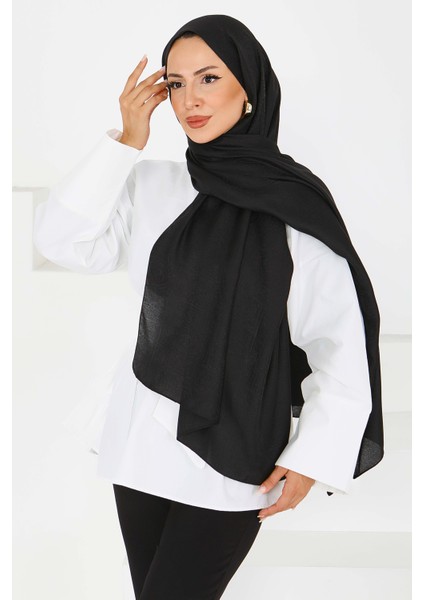 Etnik Monagram Şal Siyah - 27592