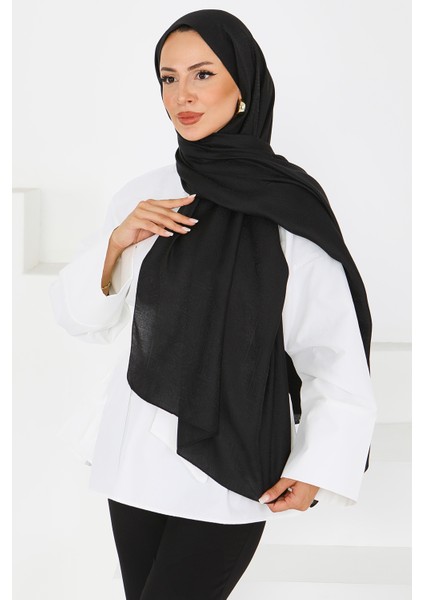 Etnik Monagram Şal Siyah - 27592 modelleri