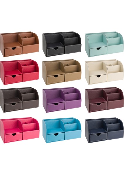 Masaüstü Düzenleyici,kalemlik,kumandalık,küpbloknotluk,tabletlik,kitaplık,6 Gözlü,çekmeceli,desktop Organizer,vegan,24,5*13*12,su Yeşili indirimleri