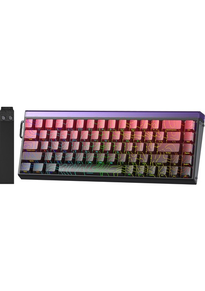 HERO 68 He Manyetik Klavye Rapid Trigger Dragon King Switch 8000Hz Rgb Neon Tkl Hot Swap Oyuncu Klavyesi Kırmızı