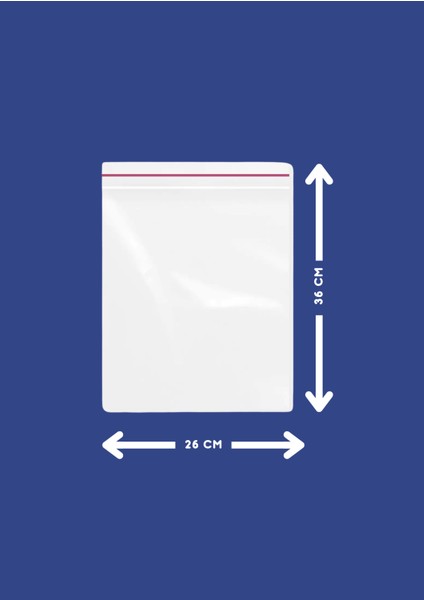 Posetciniz Kilitli Şeffaf Poşet 26X36 cm 100 Adet Saklama Poşeti