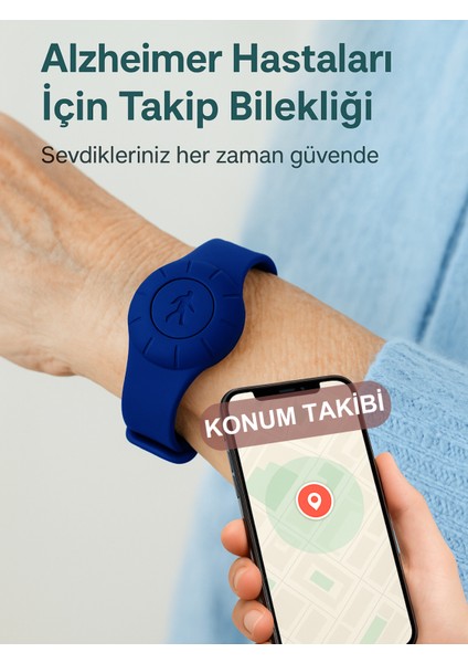Takip Bilekliği Android Ios Destekli Gps Konum Takibi Alzheimer Çocuk Yaşlı Geçmişe Dönük Takip Cihazı Saati Bileklik 23CM (5-10 Dakika Aralıklı Sinyal Alır) fırsatları