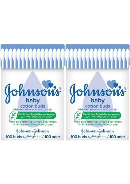 Baby Kulak Temizleme Çubuğu 100 Adet (2 Li Set)