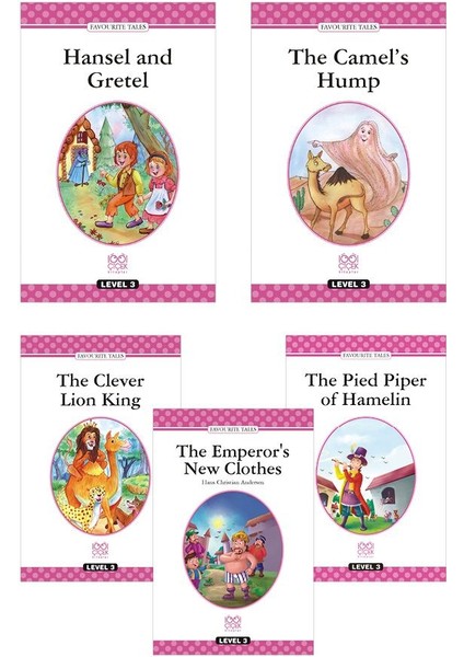 Ingilizce Level 3 Seti - Hansel And Gretel, The Camel's Hump, The Clever Lion King, The Emperor's New Cloths, The Pied Piper