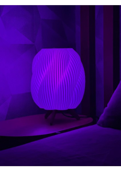 Charis Lightning Spiral Şık Dekoratif Masa Lambası - LED Gece Lambası fiyatları