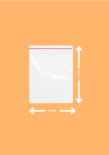 Posetciniz Kilitli Şeffaf Poşet 4x4 cm 200 Adet Saklama Poşeti