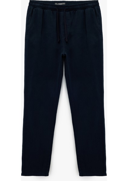 Pamuklu Cep Detaylı Beli Bağcıklı Pantolon