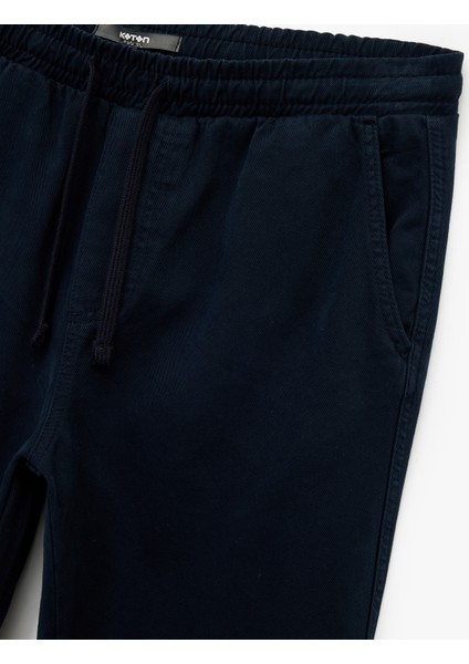 Pamuklu Cep Detaylı Beli Bağcıklı Pantolon modelleri