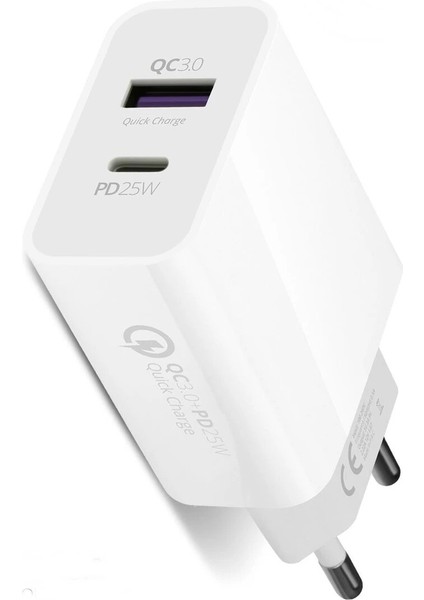 Lg G8 Thinq Ile Uyumlu 25W Type C - Qc 3.0 Şarj Adaotörü HW25