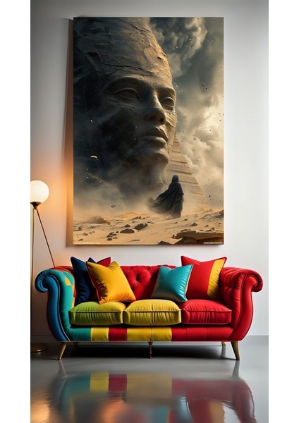 Antik Mısır Firavun Mezarı Ev Duvar Salon Güzellik Salonu Ofis Dükkan Dekarasyon Kanvas Tablo