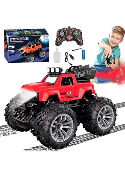 Uzaktan Kumandalı Şarjlı Duman Atan Araba 4x4 Buharlı Işıklı Uzaktan Kumandalı Off Road Araba Rc Stu