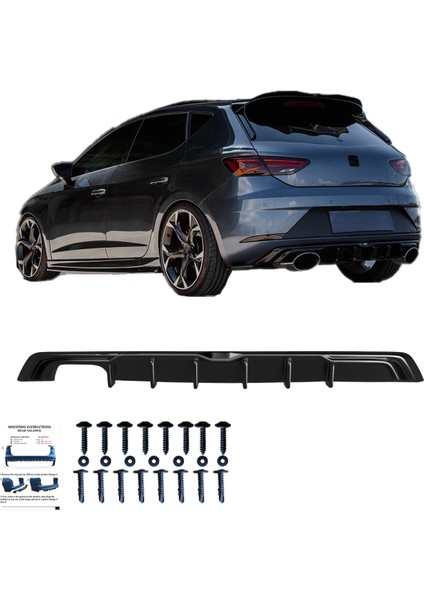 Seat Leon Mk3 Fr Makyajlı 2017-2019 Uyumlu Arka Difüzör fiyatları