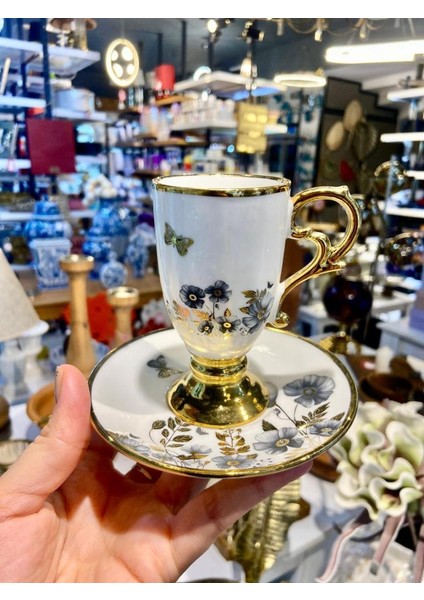 Parlın Mavi Tek Kişilik Türk Kahvesi Fincanı indirimleri