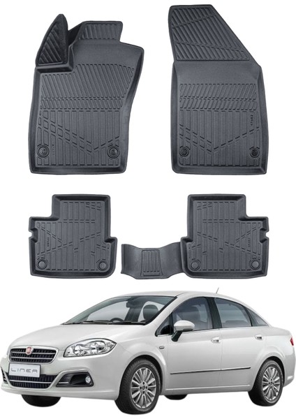 Fiat Linea 2007- Uyumlu Araca Özel Lüx 3D Paspas