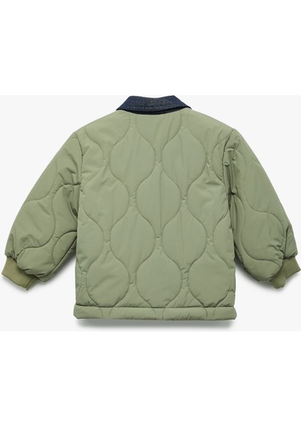 Uzun Kollu Gömlek Yaka Çift Cepli Kapitone Ceket fiyatları