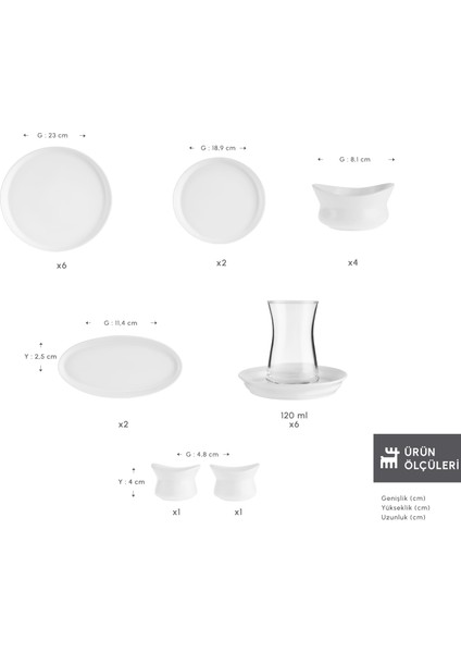 Forever Bone Bovi 28 Parça 6 Kişilik Kahvaltı Takımı fiyatları