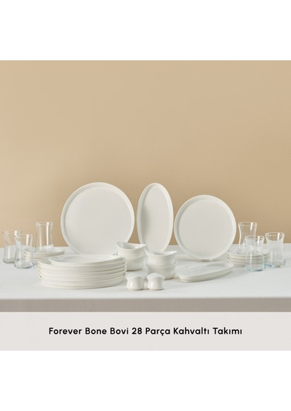 Forever Bone Bovi 28 Parça 6 Kişilik Kahvaltı Takımı modelleri