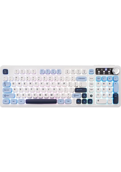 AF98 Plus Membran Oyuncu KLAVYESI-4000 Mah Batarya-Bluetooth 5.0/2.4g/usb-C, Rgb