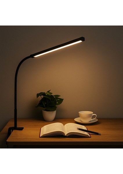 LED Masa Lambası – 12W USB Güç Girişli, Esnek Kol, Klipsli Tasarım, 3 Renk Sıcaklığı (2800K/4200K/6000K), Kısılabilir Dimmer Anahtarlı, Siyah SY-555 fırsatları